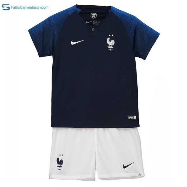 Camiseta Francia 1ª Niños 2018 Negro